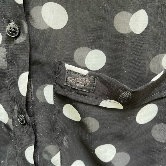Guess Sheer Polka Dot Button Down - Picture 3 of 6